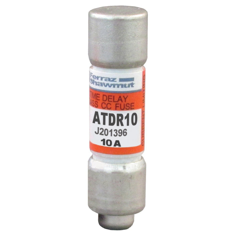 Mersen - Zylindrische Sicherung Sicherungseinsatz Class CC ATDR10 10A/600V 10x38 − 10 Stück