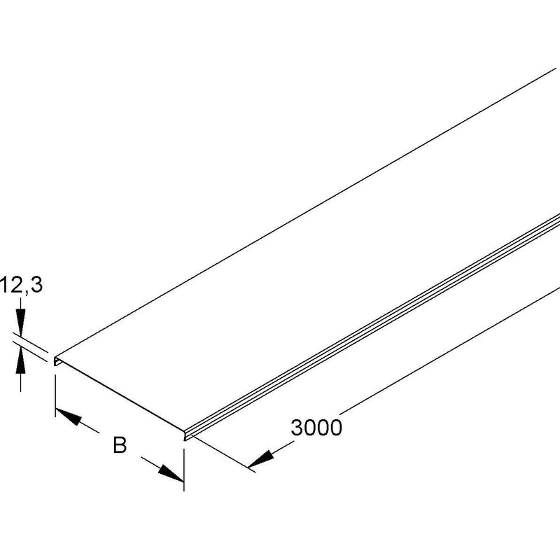 Niedax - Deckel für Kabeltragsystem Deckel für Gitterrinne GRD 40 S 38,5x3000mm − 6 Meter