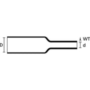 HellermannTyton - Schrumpfschlauch TF31-1,5/0,5-BK-30M − 30 Meter