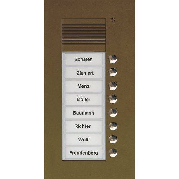 TCS Tür Control - Türstation für Türkommunikation Audio Außenstation PUK 8 PUK08/1-EB Tasten 1spaltig UP b