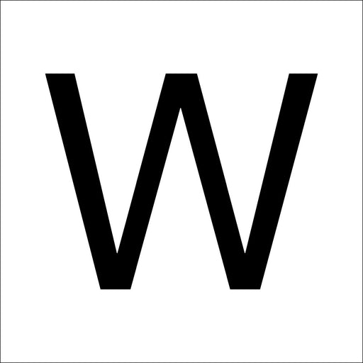 RZB - Beschriftung Buchstaben/Zahlen Buchstabe "W" 99223.013.W 120mm