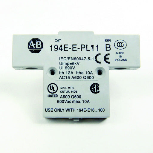 Rockwell - Hilfsschalterblock HILFSSCH-BLOCK 1FS,1Ö F.19 194E-E-PL11 4E
