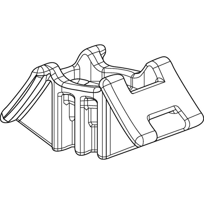 HellermannTyton - Befestigungssockel und -element für Kabelbinder Kabelhalter S2CM25 − 500 Stück