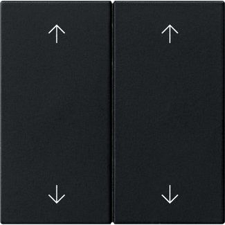 Gira - Abdeckung/Bedienelement für Installationsschalterprogramme Wippe 2-fach 5387005 Schwarz