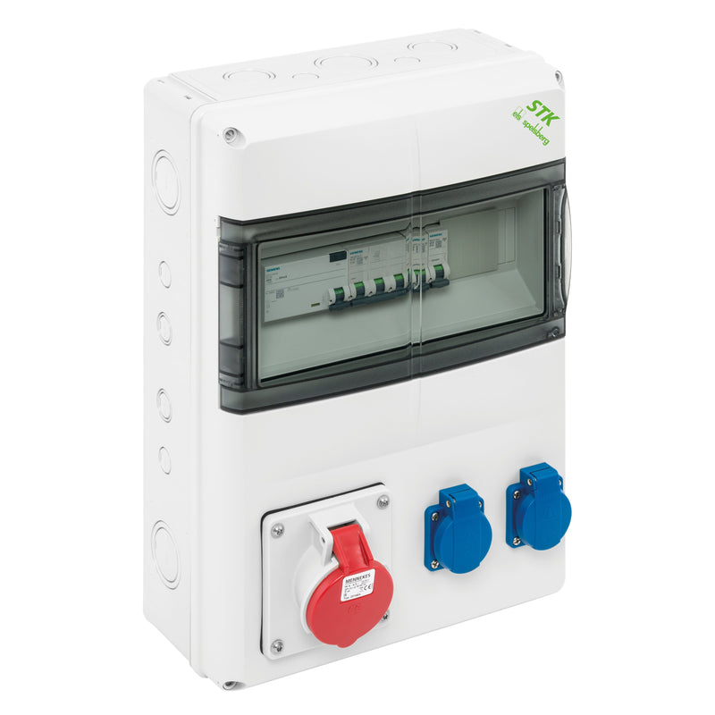 Spelsberg - CEE-Steckdosen-Kombination (IEC 60309) Steckdosenkombination, gra STK 1412-K16 gr., IP44, 14TE
