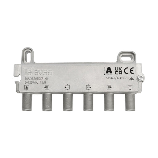 Televes - Abzweiger und Verteiler Abzweiger 4f. AZ415FZ 5-1218 MHz AD: 15 dB