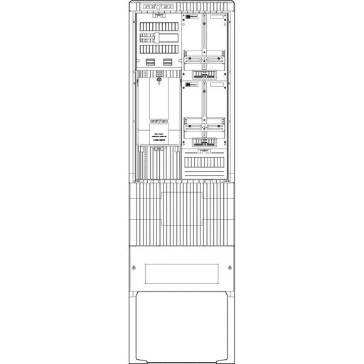 ABN - Zähler-Komplettschrank Zähleranschlusssäule SZ205ZZ1512 1 ZP TSG 5pol