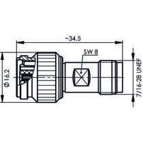 Telegärtner - Koax-Kupplung Adapter TNC-R-TNC 50 Ohm 100023838 f - m reverse − 5 Stück