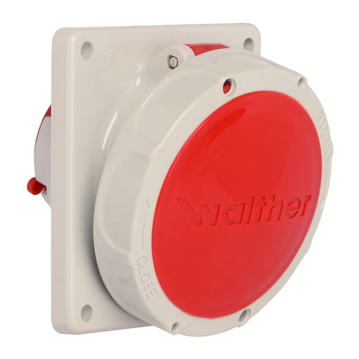 Walther Werke - CEE-Anbausteckdose (IEC 60309) Anbaudose schräg 32A 539406 4P 400V 6h IP67