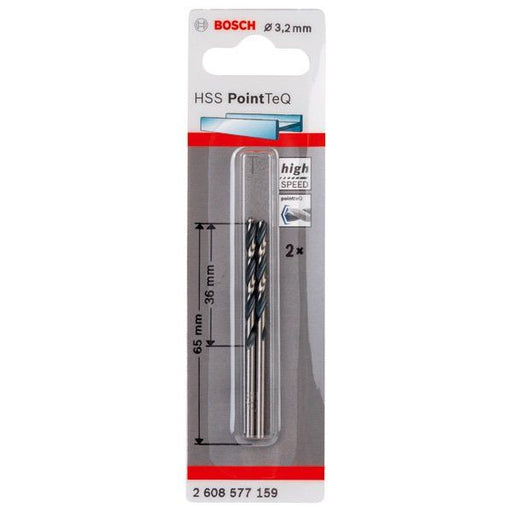 Bosch - Bohrer Metallspiralbohrer HSS 2608577159 PointTeQ DIN 338 3,2
