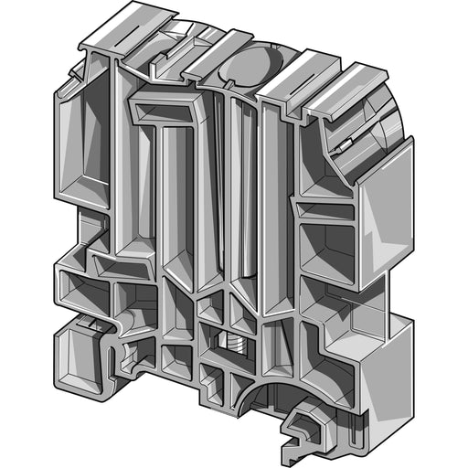 Krüger-Werke - Endklammer/-halter für Reihenklemme Endklammer BADH 12mm, grau − 50 Stück