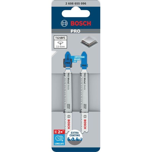 Bosch - Stichsägeblatt PRO Metal thick T121BFC 2608655096VE(2) Stichsägeblatt 92 mm