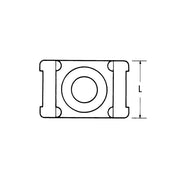 HellermannTyton - Befestigungssockel und -element für Kabelbinder Befestigungssockel CTM0 ws − 100 Stück
