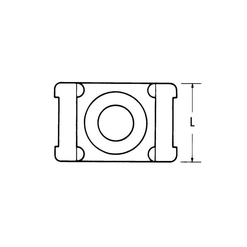 HellermannTyton - Befestigungssockel und -element für Kabelbinder Befestigungssockel CTM0 ws − 100 Stück