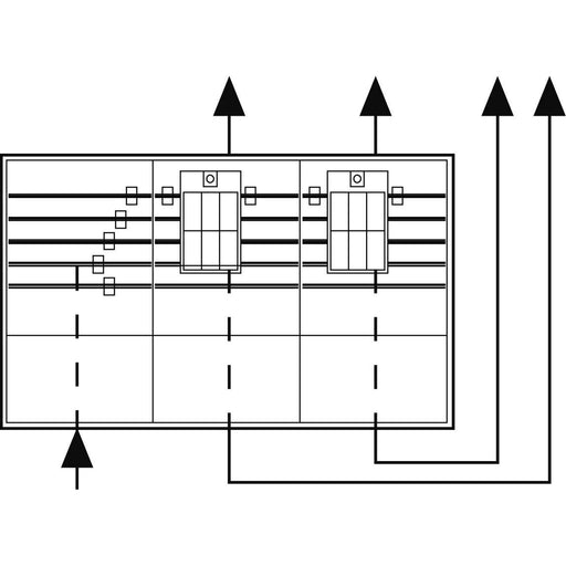 ABN - Anschlussschrank Einspeisegehäuse GAG3312N 5-polig 2x NH00