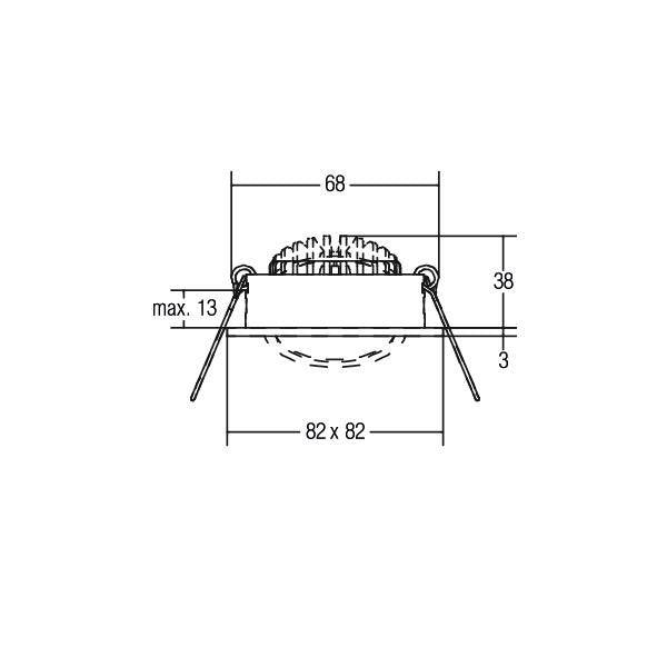 Brumberg Leuchten - Downlight/Strahler/Flutlicht LED-Einbaustrahler 38364643 3000K, titan