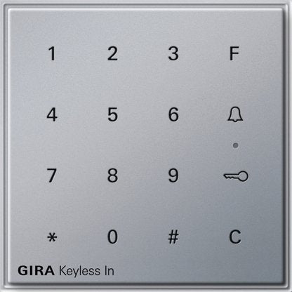 Gira - Bussystem-Zutrittskontrolleinrichtung Code Tastatur alu 260565 Keyless In