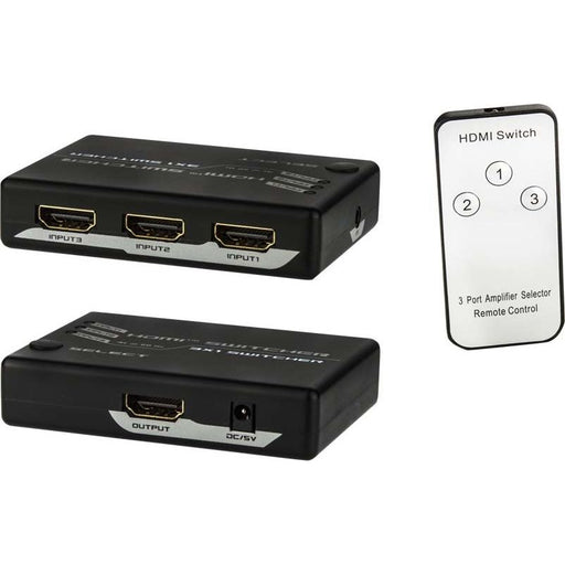 E+P Elektrik - Endgeräteumschalter HDMI-Umschalter UHD 131 3-fach,IR,sw