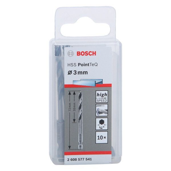 Bosch - Bohrer HSS PointTeQ 2608577541 Sechskantbohrer 3 mm