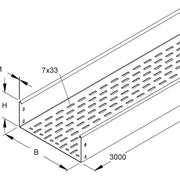 Niedax - Kabelrinne RSBS 110.600 OV − 3 Meter