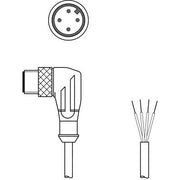 Leuze - Konfektioniertes Sensor-Aktor-Kabel Anschlussleitung KS U-M12-4W-V1-200