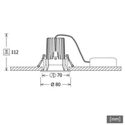 LTS Licht&Leuchten - Downlight/Strahler/Flutlicht LED-Einbaustrahler VTRS13.0527.60DALIws 2700K, DALI, weiß