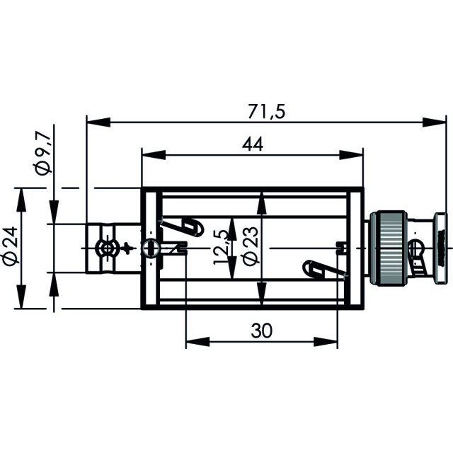 Telegärtner - Koax-Kupplung Adapterbox 100027893 BNC-BNC (M-F) 50 Ohm