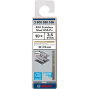 Bosch - Bohrer PRO Stainless Steel HSS-Co 2608588090 Spiralbohrer 3,6 x