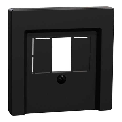 Merten - Einsatz/Abdeckung für Kommunikationstechnik Zentralplatte sw matt MEG4250-0403 f. TAE/Audio/USB