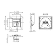 EFB-Elektronik - Einsatz/Abdeckung für Kommunikationstechnik Rahmenset ET-25090 2-Port, Slimline
