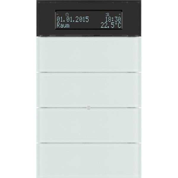 Berker - Bussystem-Mehrfach Bediengerät Tastsensor 4fach 75664590 Glas polarweiß