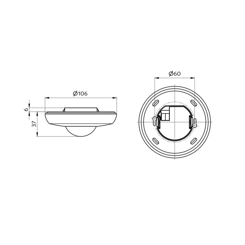 BEG Brück Electronic - Bussystem-Bewegungsmelder Präsenzmelder PD2N-KNXs-DX-UP KNX