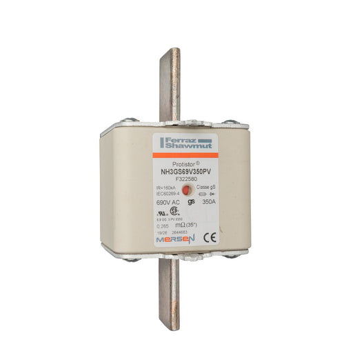 Mersen - Messersicherung Sicherungseinsatz NH gS NH3GS69V350PV Gr.3 350A sfü KM
