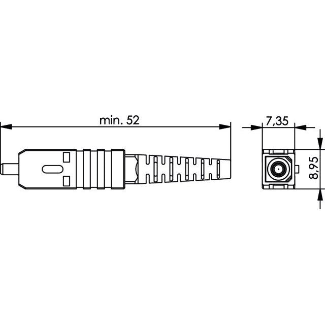 Telegärtner - LWL-Steckverbinder T-SC Stecker MM 100007182 Kabel D:2,6-3,0mm