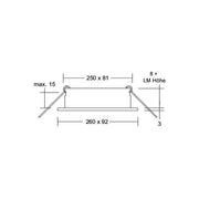 Brumberg Leuchten - Downlight/Strahler/Flutlicht Einbaumodul rechteckig 45027180 3-fach
