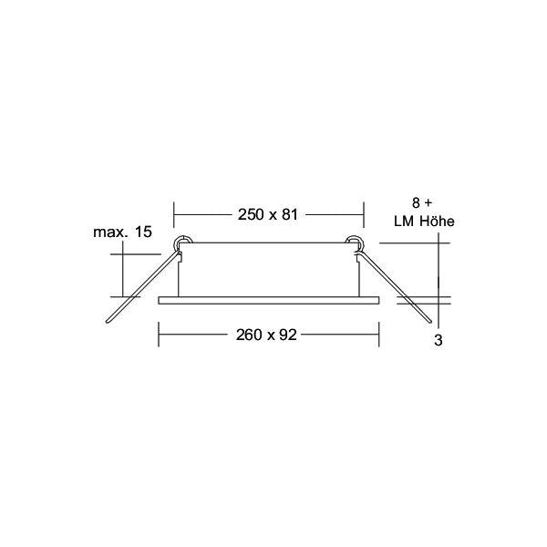 Brumberg Leuchten - Downlight/Strahler/Flutlicht Einbaumodul rechteckig 45027180 3-fach