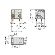 WAGO - Leiterplattenklemme 2624-1503 4mm² − 80 Stück