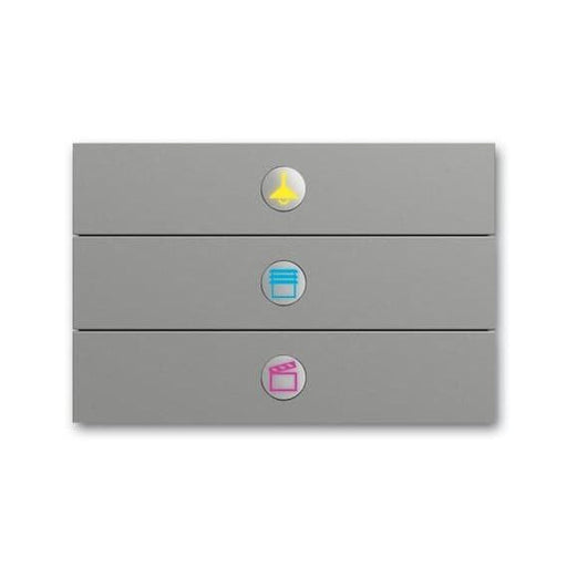 Busch-Jaeger - Bussystem-Tastsensor Bedienelement 3fach 6342-866-101 edelstahl