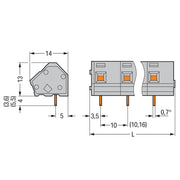 WAGO - Leiterplattenklemme 236-306 2,5mm² − 20 Stück