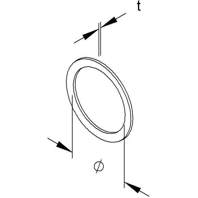 HKL - Dichtring, flach Druckring 948/21 Pg21 − 200 Stück
