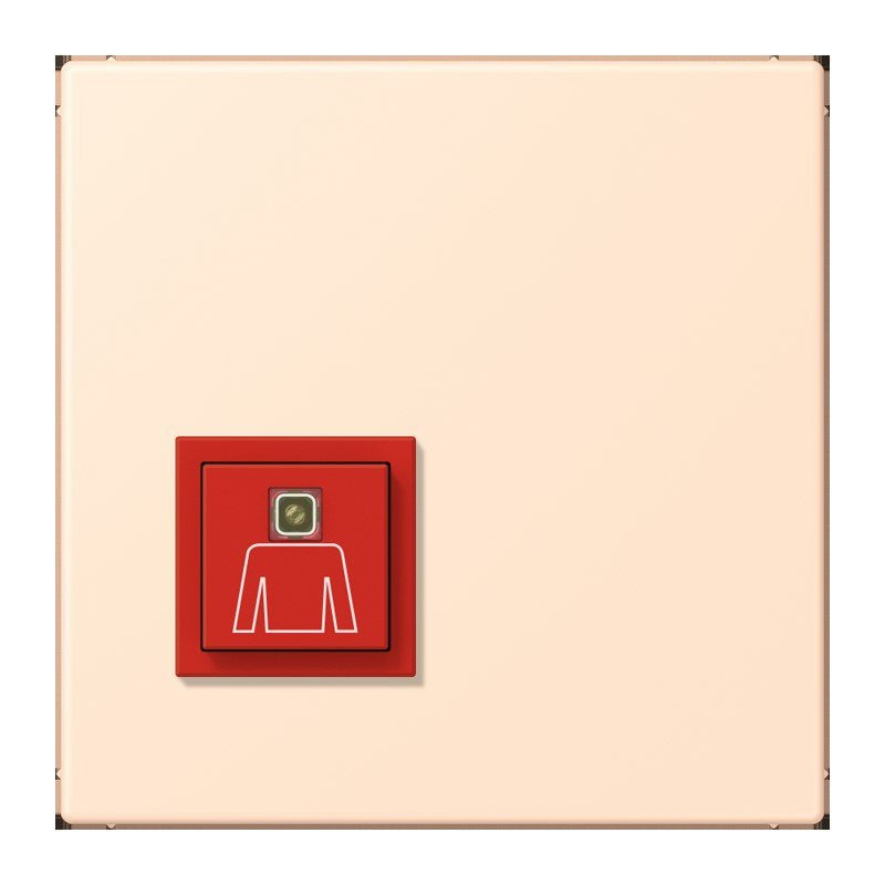 Jung - Behindertenelement für Installationsschalterprogramme Notrufsystem Ruftaster NRS LC 0834 RT 238 terre sienne pale