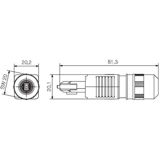 Weidmüller - LWL-Steckverbinder LWL SC Set Multimode IE-PS-V04P-2SC-MM 2SC Simplex MM − 10 Stück