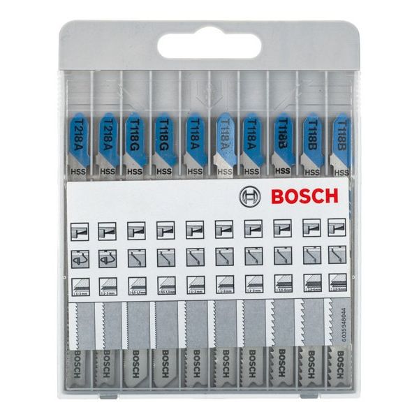 Bosch - Sägeblatt Sortiment 10-tlg. Stichsägeblatt-Set 2607010631 Basic for Metal