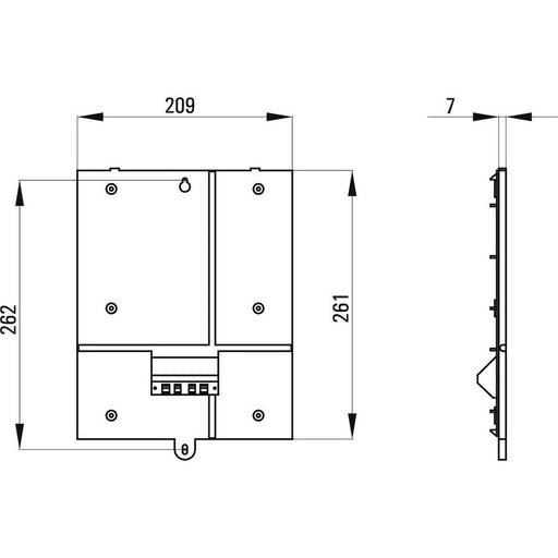 WHD - Halterung für Audio-/Videosysteme Rückwand RWWL6 si f.WL6 oder WL6/2