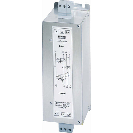 Murrelektronik - Geräteüberspannungsschutz für Energietechnik/Stromversorgung Netzentstörfilter MEF 3/1 36A T I:36A U:3x600VAC