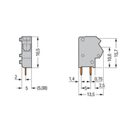 WAGO - Leiterplattenklemme Anreihbare Leiterplattenk. 254-849 2,5mm² − 100 Stück