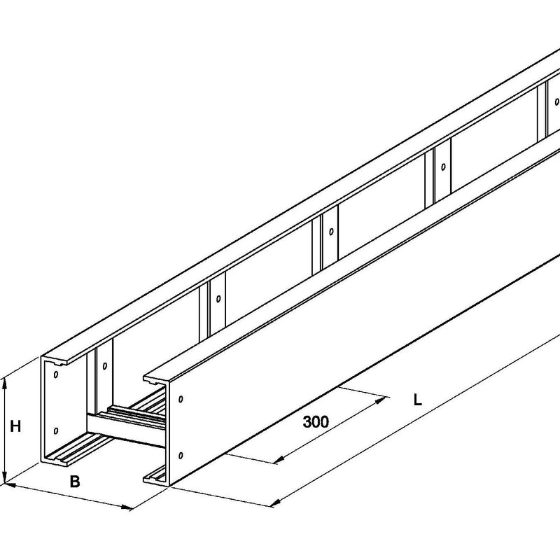 Niedax - Kabelleiter GFK-Kabelleiter ULL 150.800/3 150x800x3000mm − 3 Meter