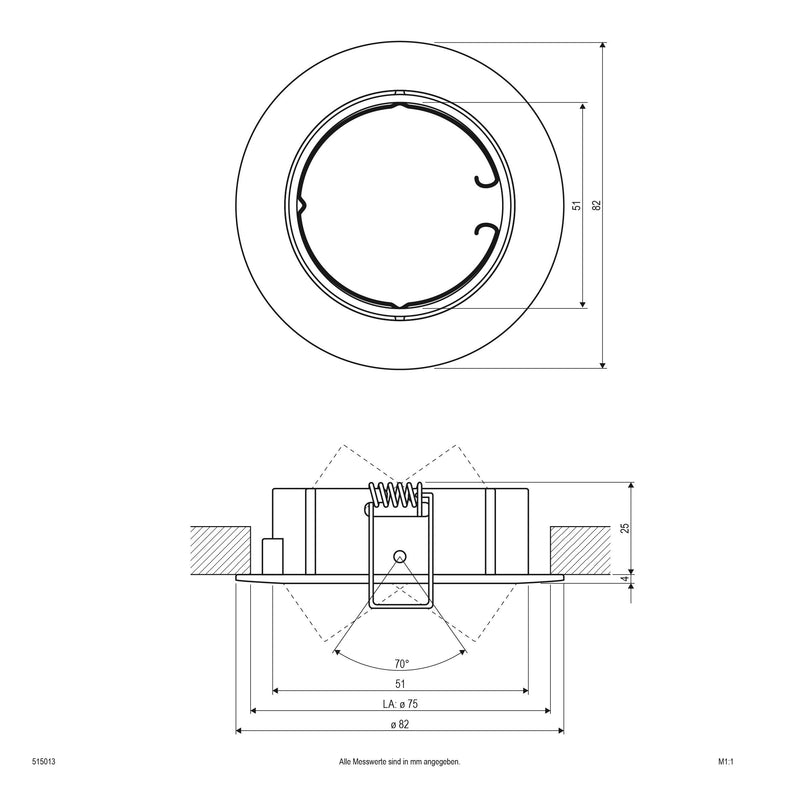 EVN Lichttechnik - Downlight/Strahler/Flutlicht NV EB-Leuchte 515 013 chr/sat 50W 12V IP20