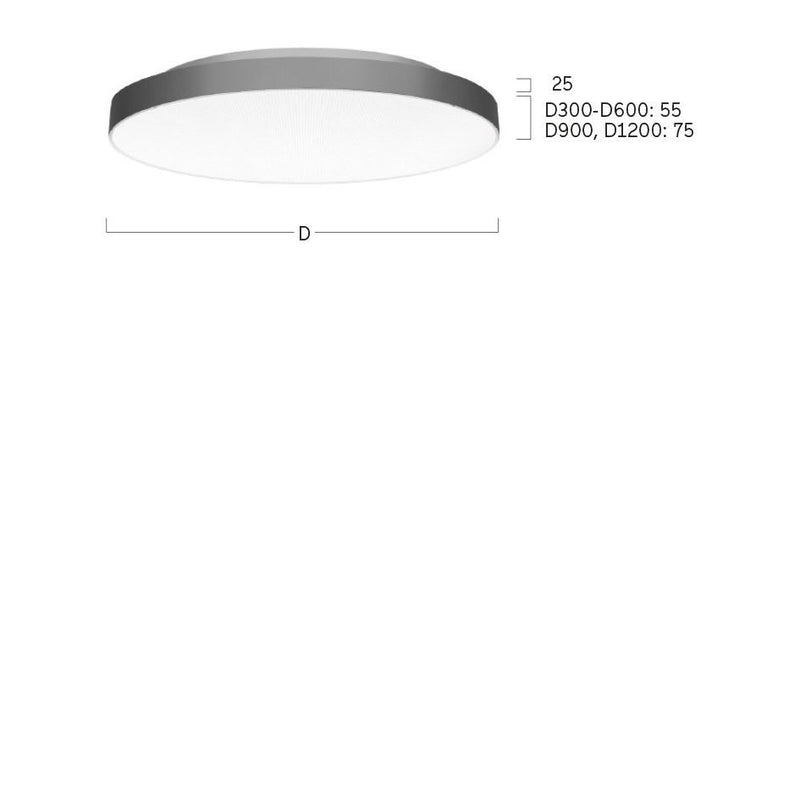 Lightnet - Decken-/Wandleuchte LED-Anbauleuchte BX1ASE-840M-D600 4000K, silber