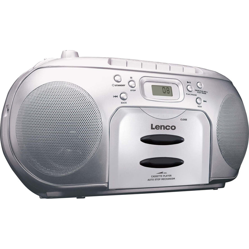 LENCO - Radio-Recorder Radio/CD/Kassetten-Player SCD-420 SILVER